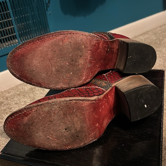 Freebird saphire red croco boots - Picture 4 of 7